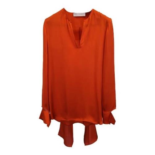 Stella McCartney Pre-owned Pre-owned Silke toppar Orange, Dam