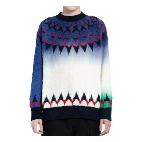 Sacai Fairisle Jacquard Stickad Tröja Multicolor, Herr