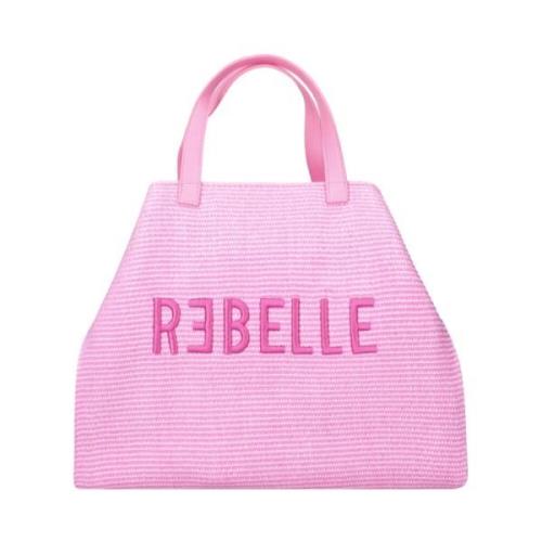 Rebelle Ashanti Halm Handväska Sommarmode Pink, Dam