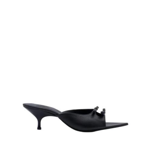 Gia Borghini Elegant Bow Accent Sandaler Black, Dam