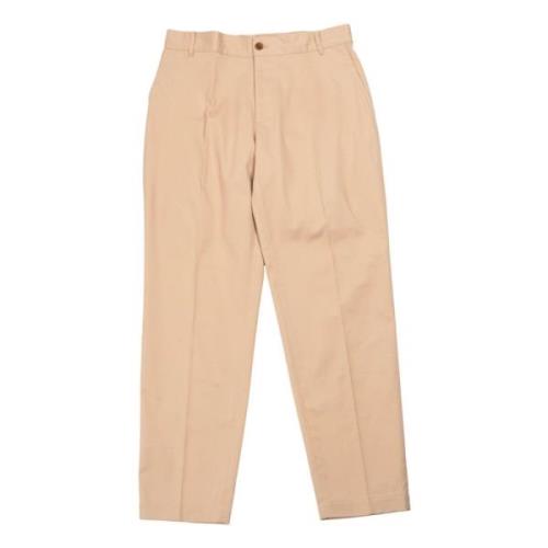 Maison Kitsuné Beige Bomull Chino Byxor Beige, Herr