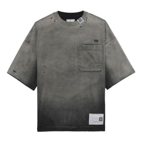 Mihara Yasuhiro Svart Sunfaded Oversized Tee Gray, Dam