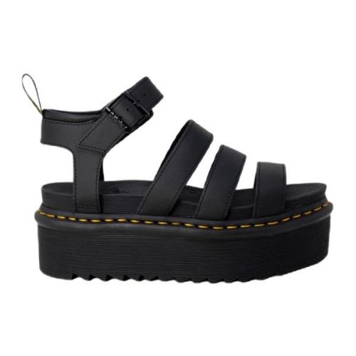 Dr. Martens Svarta Läderlåga Skor Vår/Sommarkollektion Black, Dam