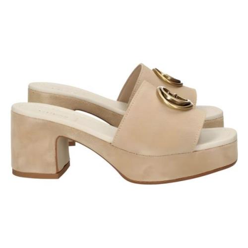 Guess Bruna Suede Platform Sandaler Beige, Dam