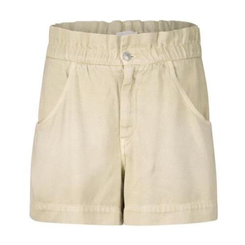 Isabel Marant Högmidjade Paperbag Shorts Beige, Dam