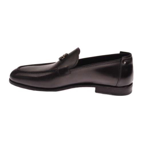 John Richmond Metalliskt Logg Loafer Låg Klack Bred Band Black, Herr