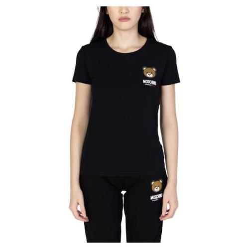 Moschino Svart tryckt dam T-shirt Black, Dam