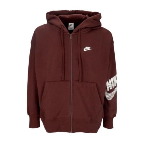 Nike Brun Tryckt Huva Tröja Brown, Dam