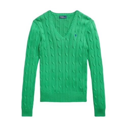 Ralph Lauren Preppy Green Långärmad Pullover Green, Dam