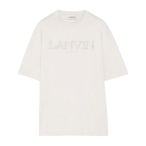 Lanvin Klassiskt Broderad Beige T-shirt Beige, Herr