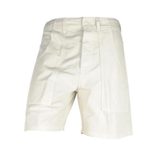 Don The Fuller Vita Bomullsknapp Shorts White, Herr