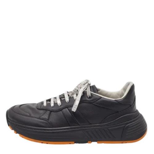 Bottega Veneta Vintage Pre-owned Laeder sneakers Black, Herr