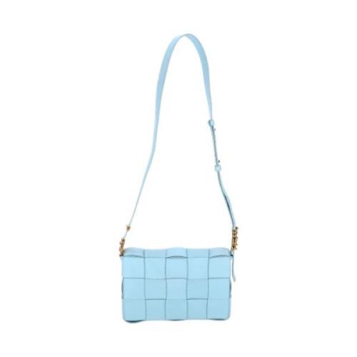 Bottega Veneta Vintage Pre-owned Laeder axelremsvskor Blue, Dam