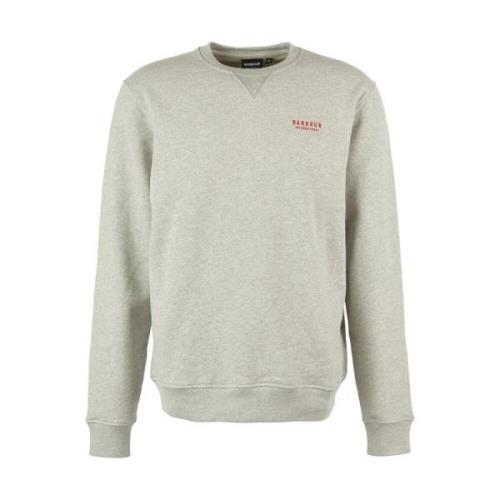 Barbour Crew Neck Sweatshirt Grey Marl Gray, Herr