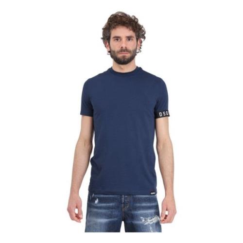 Dsquared2 Taped T-shirt Herr Mörkblå Blue, Herr