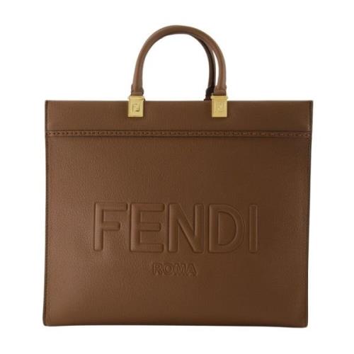 Fendi Kornläder Toteväska Brown, Dam