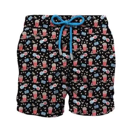 Saint Barth Popcorn Print Badshorts Multicolor, Herr