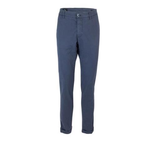 Mason's Blå Chino Byxor Regular Fit Dragkedja/Knappstängning Blue, Her...