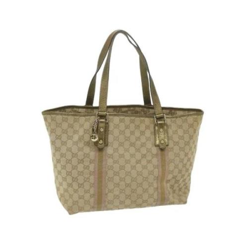 Gucci Vintage Pre-owned Canvas gucci-vskor Beige, Dam