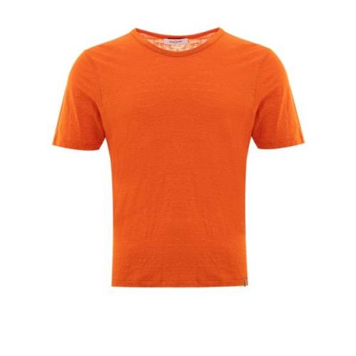 Gran Sasso Linne T-shirt med korta ärmar Orange, Herr