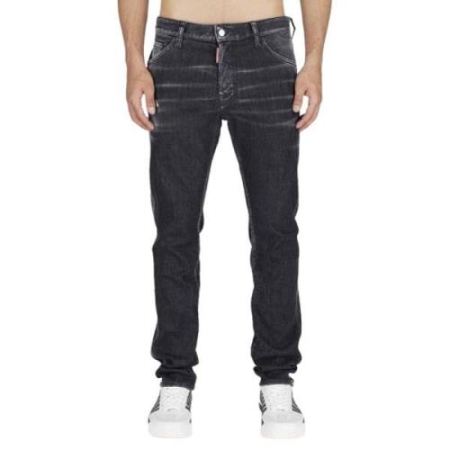 Dsquared2 Svarta Skater Jeans med Distressed Look Black, Herr