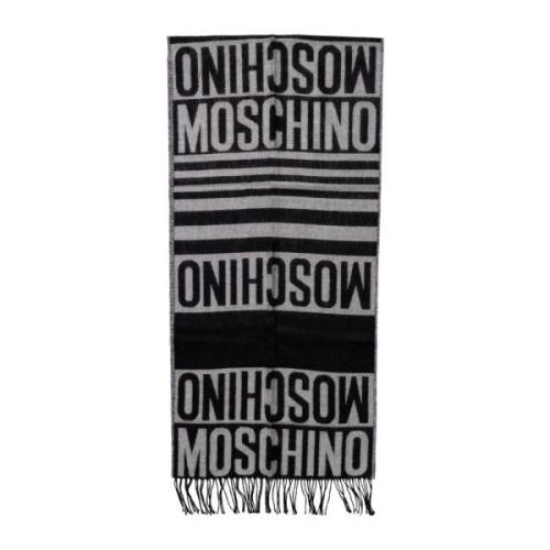 Moschino Lyxigt Grått Ull-Blandat Halsduk Gray, Dam