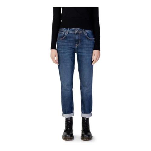 Pepe Jeans Blå enfärgad damjeans Blue, Dam