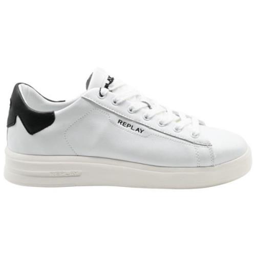 Replay Universitet Sneakers Vit Svart White, Herr