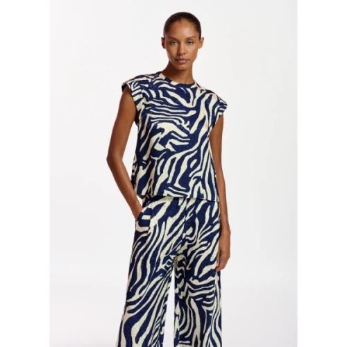 Essentiel Antwerp Feebee Zebra Print Top Multicolor, Dam