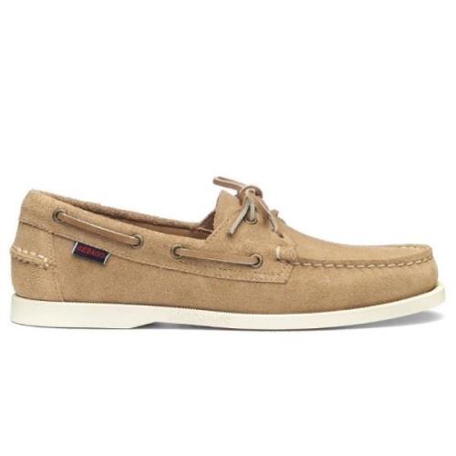 Sebago Eleganta Handgjorda Seglarskor Beige, Herr