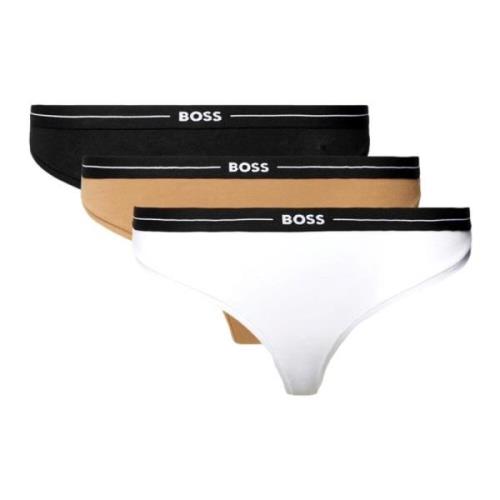 Hugo Boss 3P Thong Multicolor Bomull Elastisk Midjeband Multicolor, He...