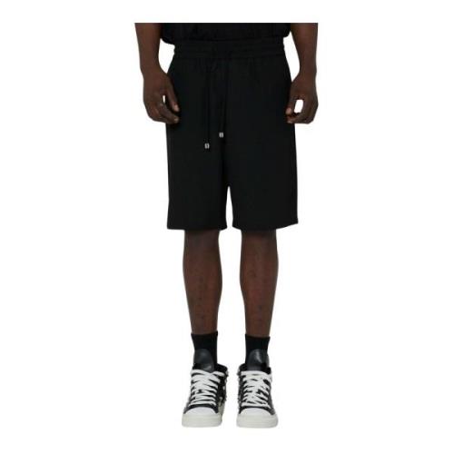 John Richmond Elastisk Midja Felpa Shorts med Fickor Black, Herr