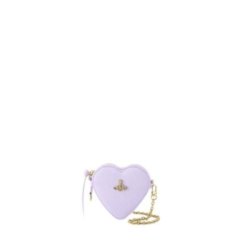 Vivienne Westwood Moire Heart Handledsväska - Lila Purple, Dam