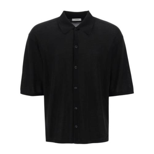 Lemaire Short Sleeve Shirts Black, Herr