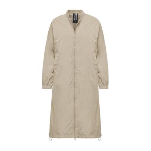 BomBoogie Lång bomber nylon kappa beige Beige, Dam