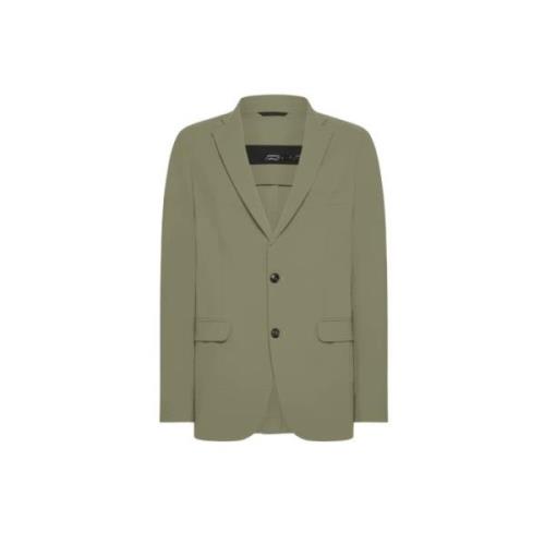 RRD Slim Fit Rever Krage Jacka Green, Herr