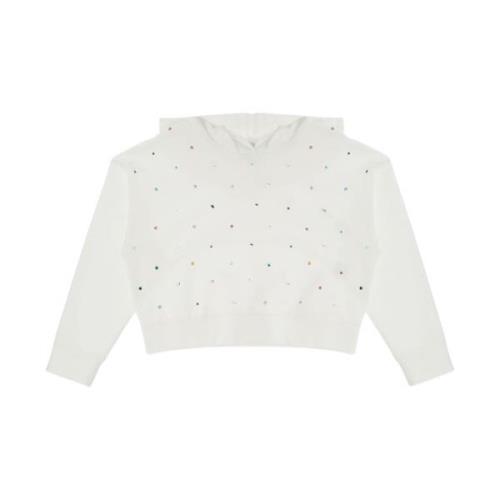 Dixie Hoodie med strass White, Dam