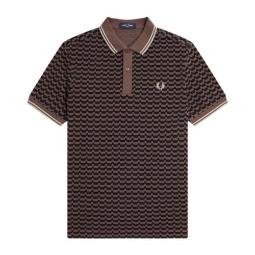 Fred Perry Abstrakt Grafisk Polotröja Multicolor, Herr