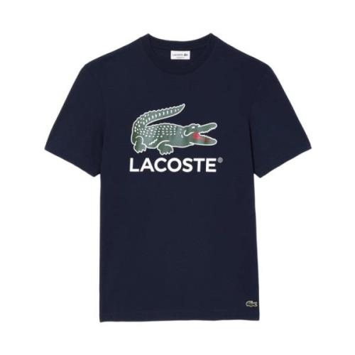 Lacoste Kortärmad T-shirt med Monogram Blue, Herr