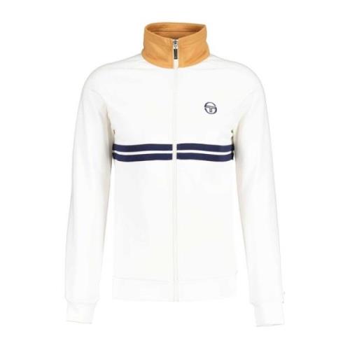 Sergio Tacchini Dallas Tracktop Dragkedja Ficka Polyester Bomull White...