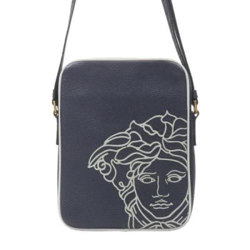 Versace Laeder crossbodyvskor Blue, Dam