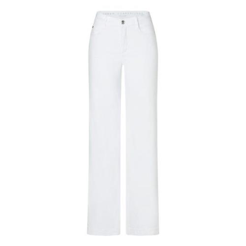 MAC Vita Wide Leg Jeans White, Dam