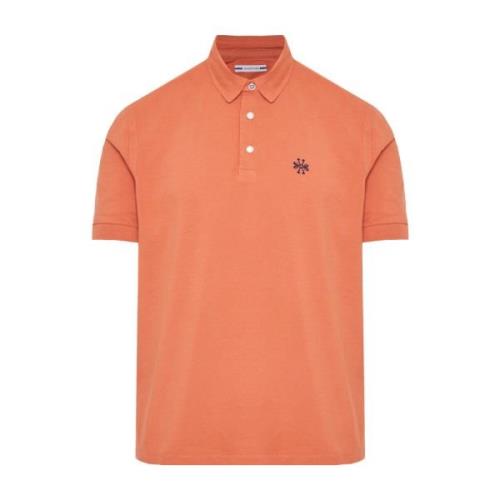 Jacob Cohën Bomullspolotröja med broderat logotyp Orange, Herr