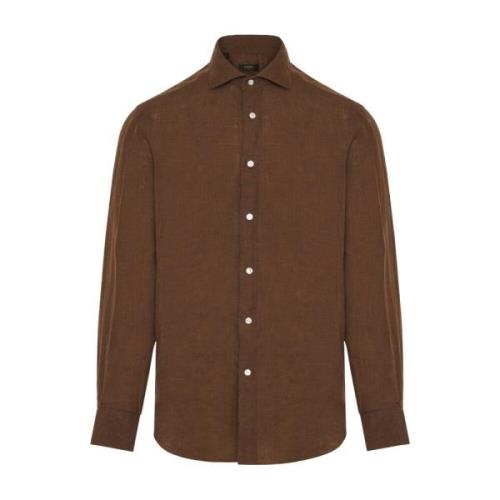 Barba Casual Shirts Brown, Herr