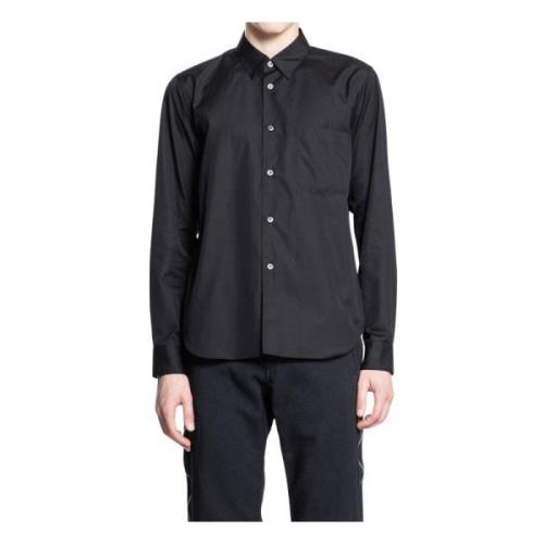 Comme des Garçons Svart Klassisk Krage Knapp Blus Black, Herr