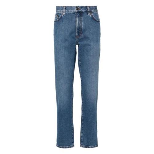 Ermenegildo Zegna Slim Fit Bomull Elastan Jeans Blue, Herr