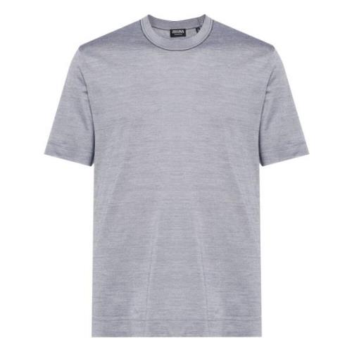 Ermenegildo Zegna Bomullssilke T-shirt Gray, Herr