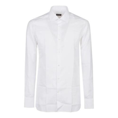 Ermenegildo Zegna Klassisk Långärmad Skjorta White, Herr