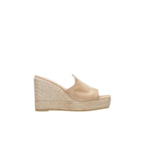 Espadrilles Klack Kamel Sandaler Brown, Dam