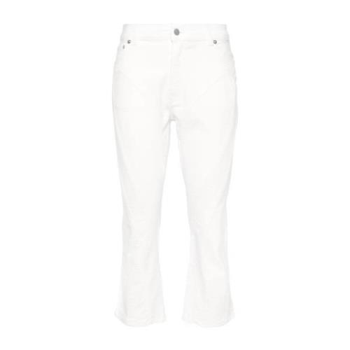 Mugler Vit Denim Jeans med Kontrastsömmar White, Dam